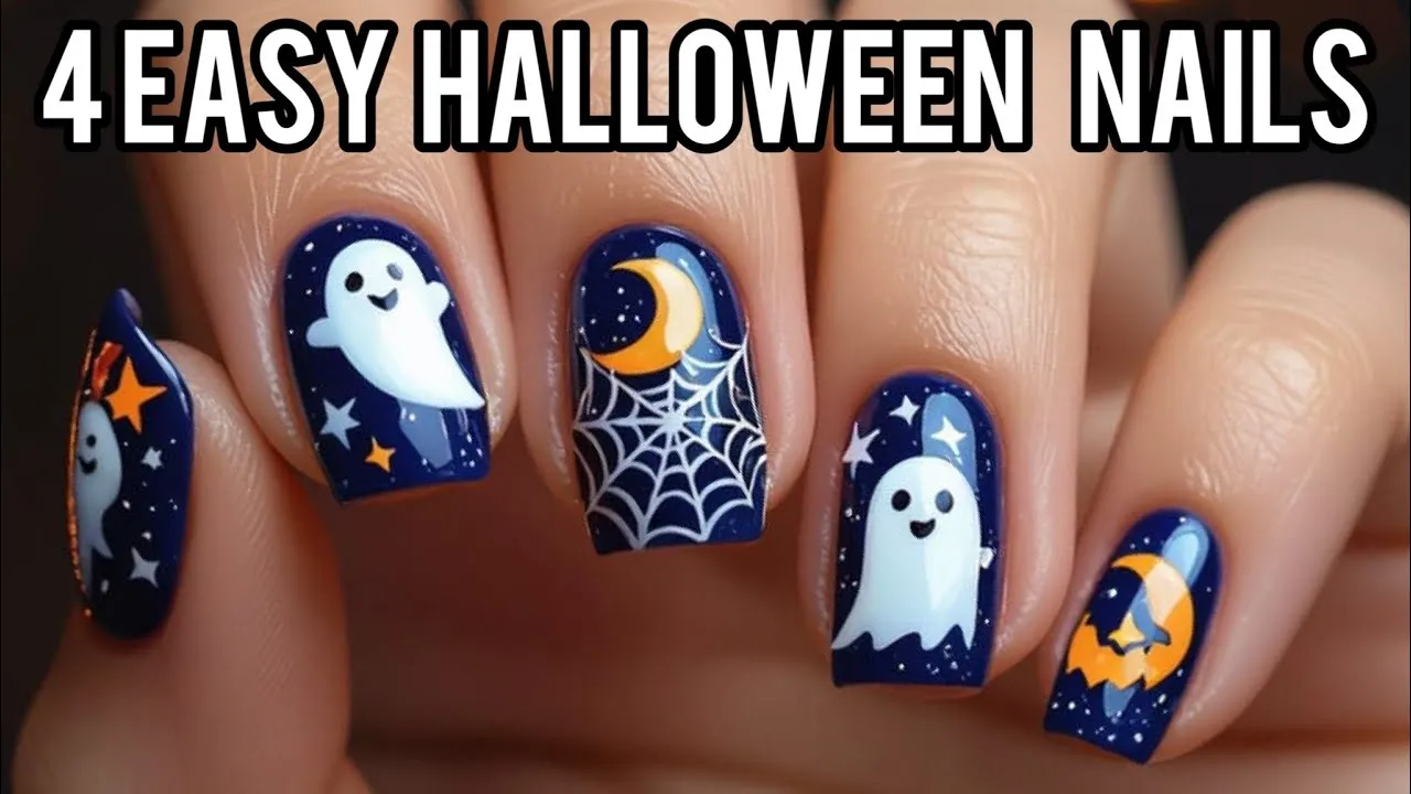 4 Easy Halloween Nail Art Designs 2025 👻 | Step-by-Step Tutorial for Beginners